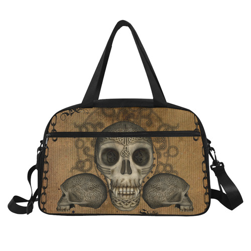 Awesome skull with celtic knot Fitness Handbag (Model 1671)