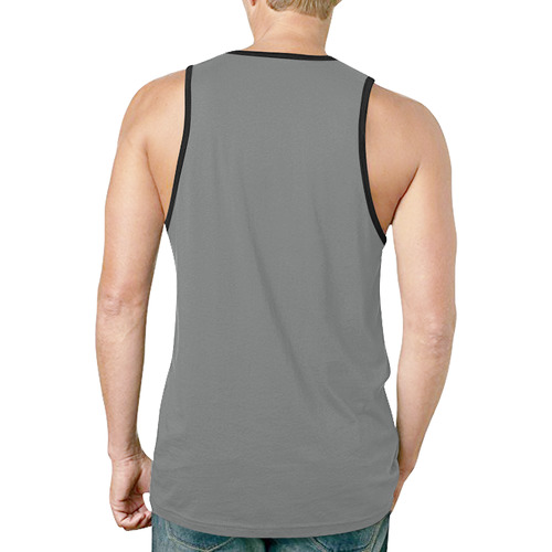 simply gray New All Over Print Tank Top for Men (Model T46)