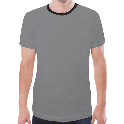 simply gray New All Over Print T-shirt for Men (Model T45)