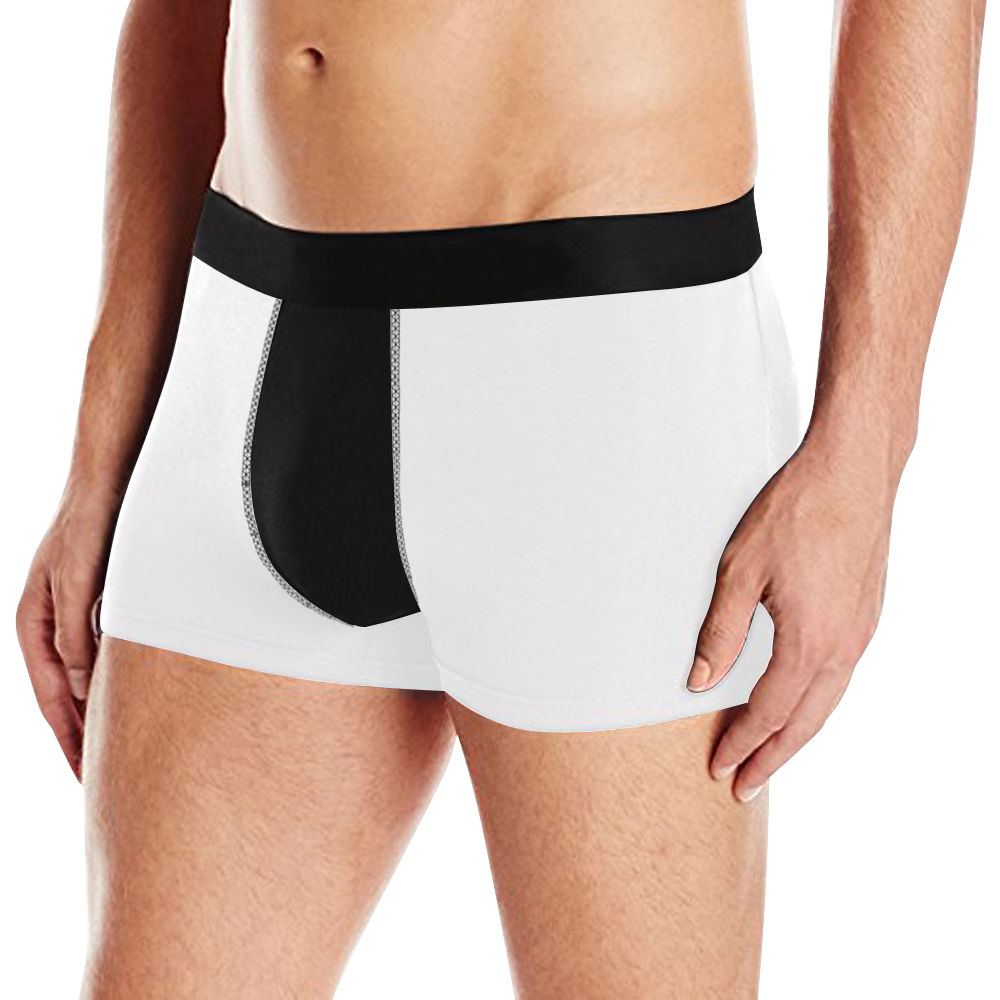 simply black and white Men's All Over Print Boxer Briefs (Model L10)