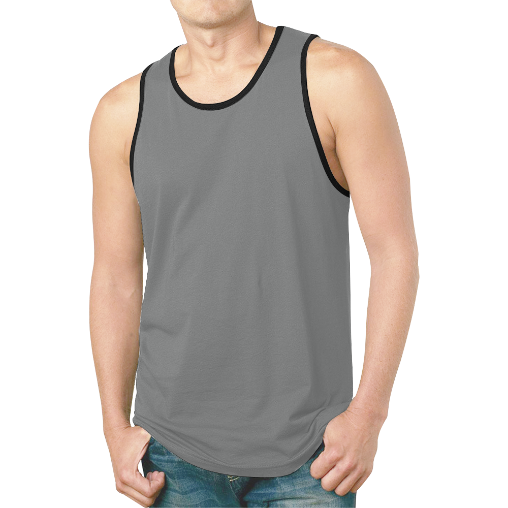 simply gray New All Over Print Tank Top for Men (Model T46)