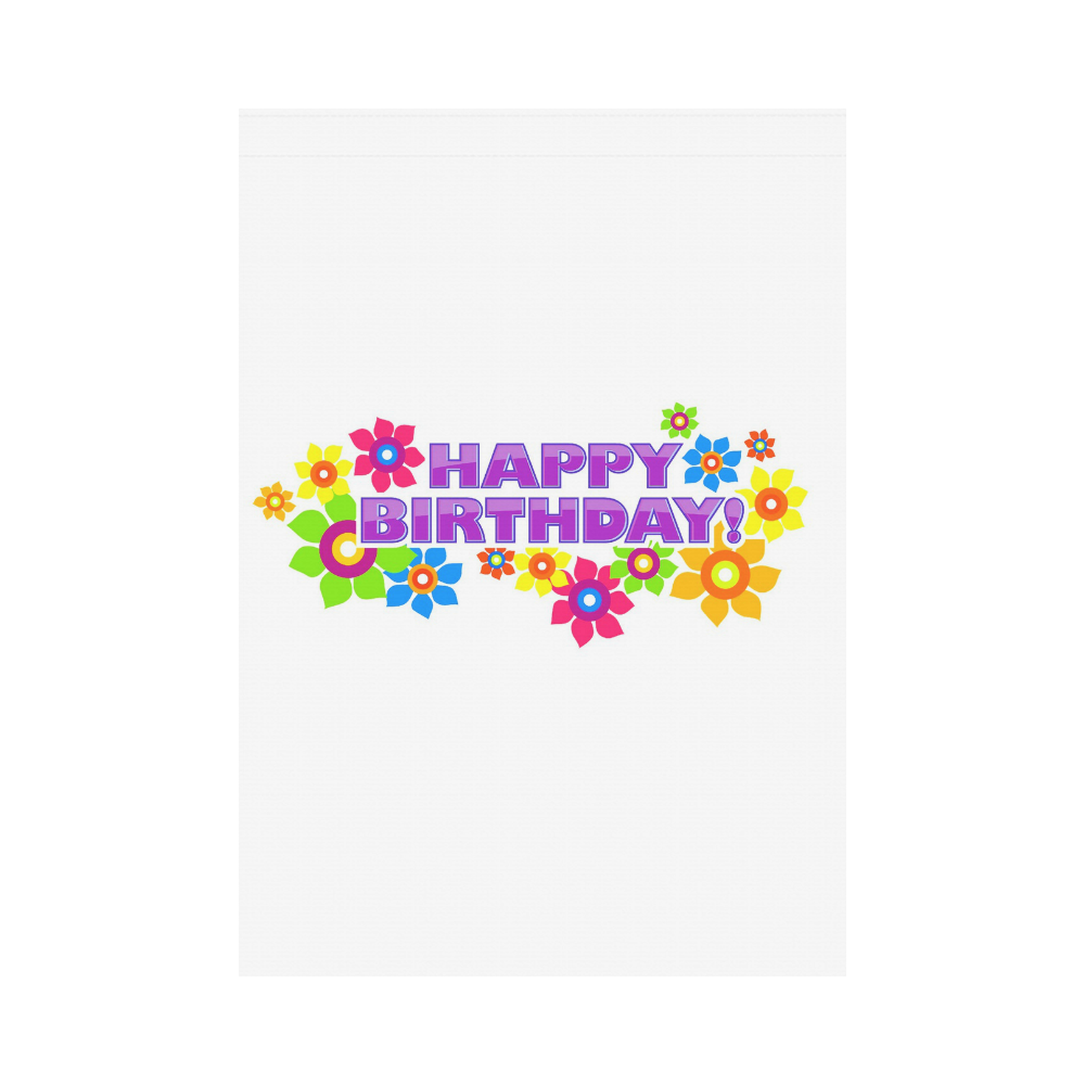 Happy Birthday by Artdream Garden Flag 28''x40'' （Without Flagpole）