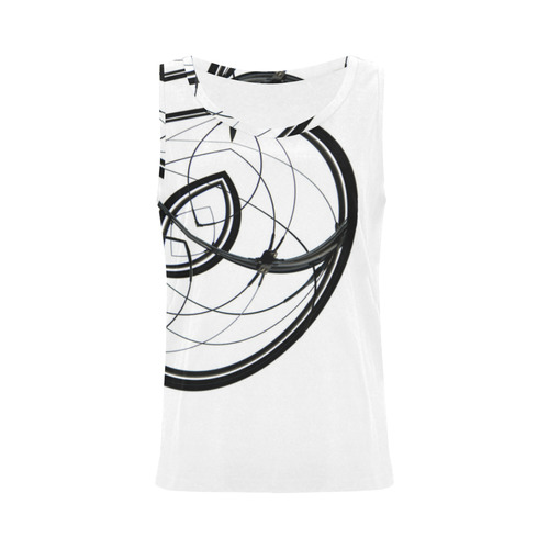 Louvre white tank All Over Print Tank Top for Women (Model T43)