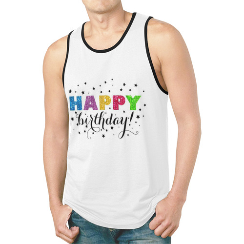 Happy Birthday by Artdream New All Over Print Tank Top for Men (Model T46)