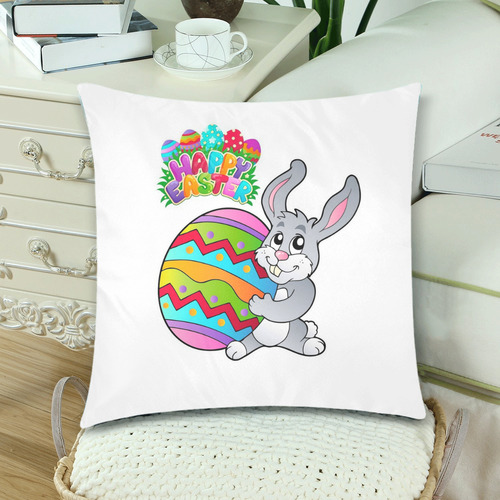 Happy Easter by Artdream Custom Zippered Pillow Cases 18"x 18" (Twin Sides) (Set of 2)