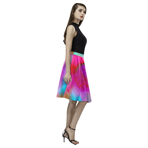 rainbow ink Melete Pleated Midi Skirt (Model D15)
