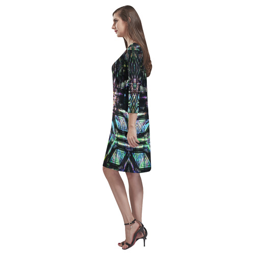 abstract c Rhea Loose Round Neck Dress(Model D22)