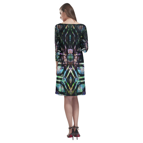 abstract c Rhea Loose Round Neck Dress(Model D22)