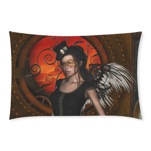 Steampunk lady with steampunk wings 3-Piece Bedding Set