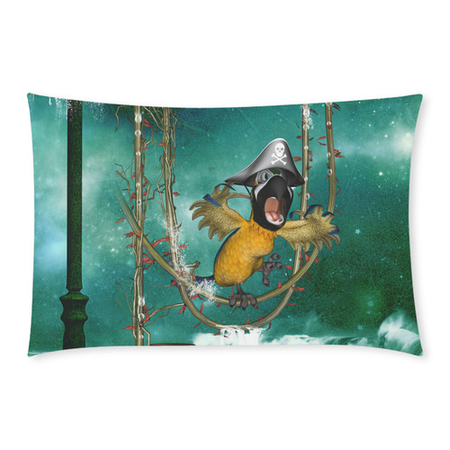 Funny pirate parrot 3-Piece Bedding Set