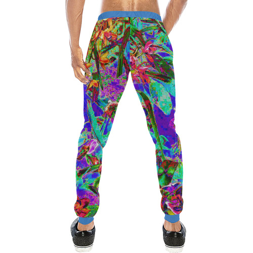 Crazy Bright Rainbow Garden Men's All Over Print Sweatpants (Model L11)