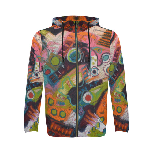 Which Way Desert Wind All Over Print Full Zip Hoodie for Men/Large Size (Model H14)
