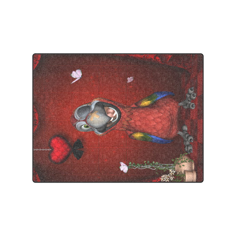 Funny, cute parrot Blanket 50"x60"