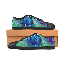 ink roses Women's Canvas Shoes (Model 016)