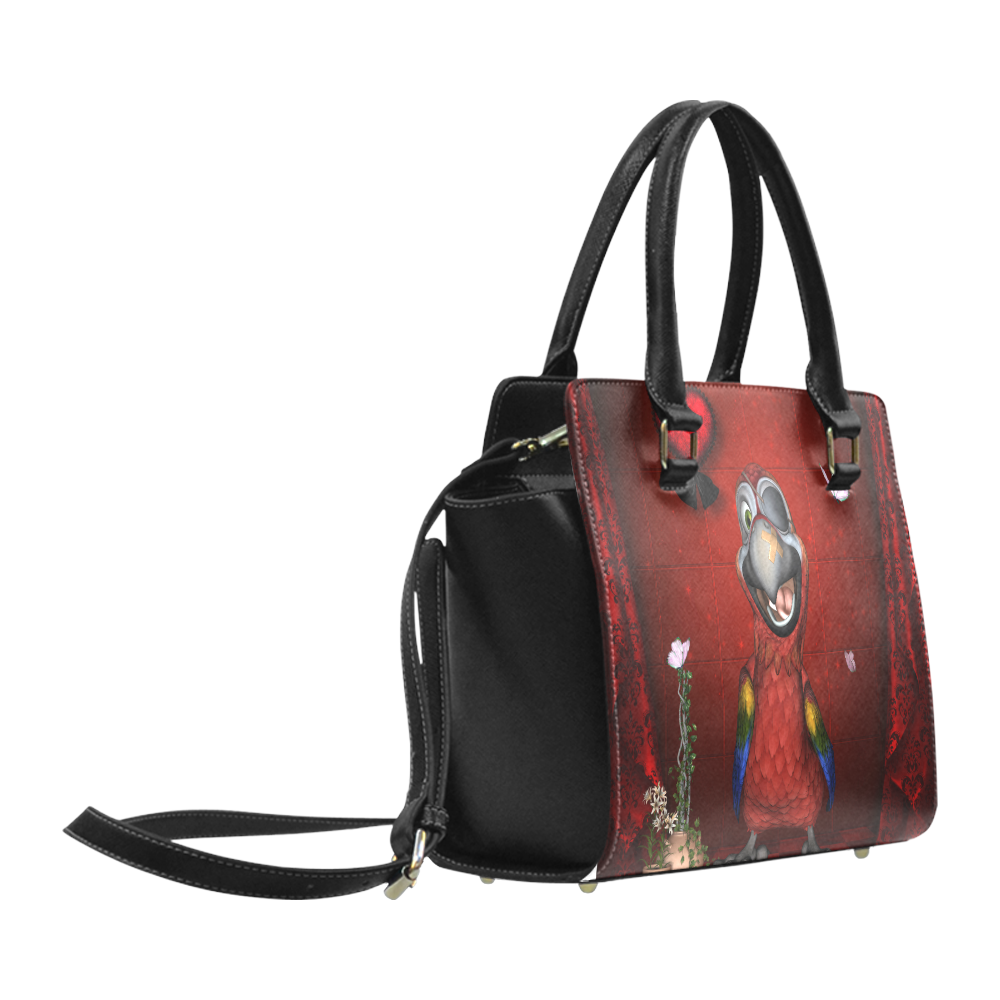 Funny, cute parrot Classic Shoulder Handbag (Model 1653)