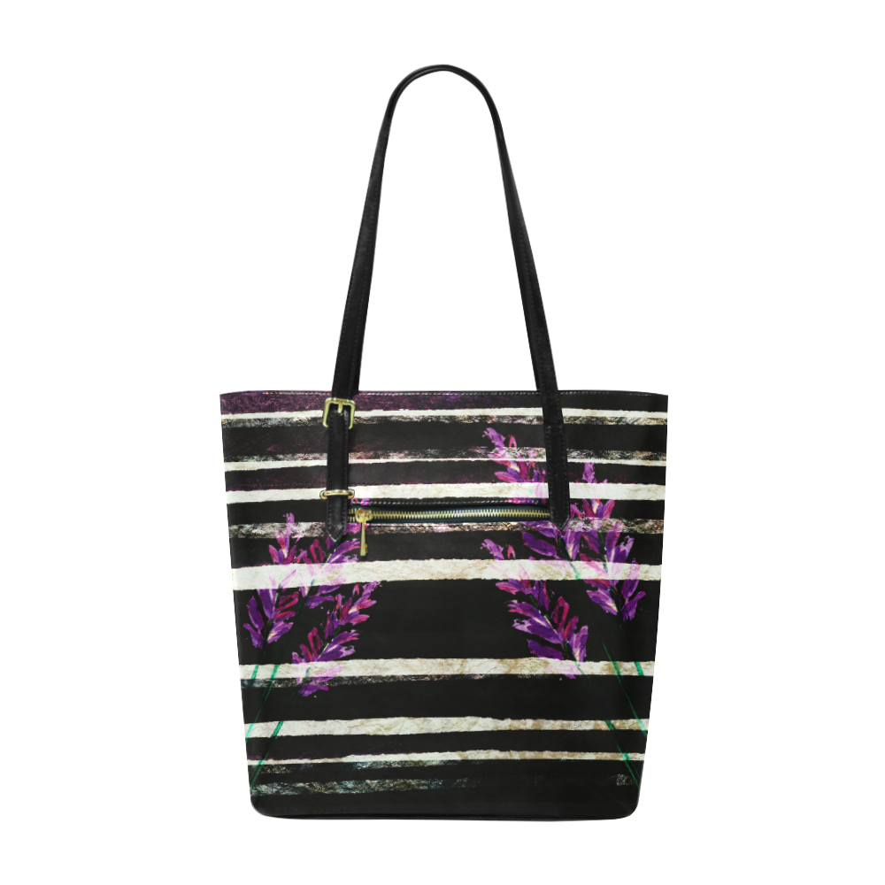 purple flower Euramerican Tote Bag/Small (Model 1655)