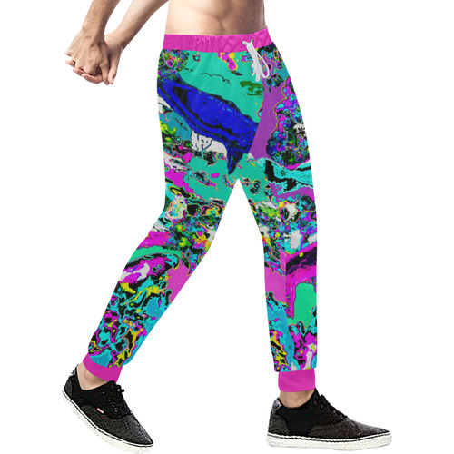 Neon Koi (Pastel) Men's All Over Print Sweatpants (Model L11)