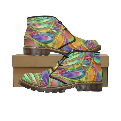 energy liquids 2 by JamColors Women's Canvas Chukka Boots (Model 2402-1)
