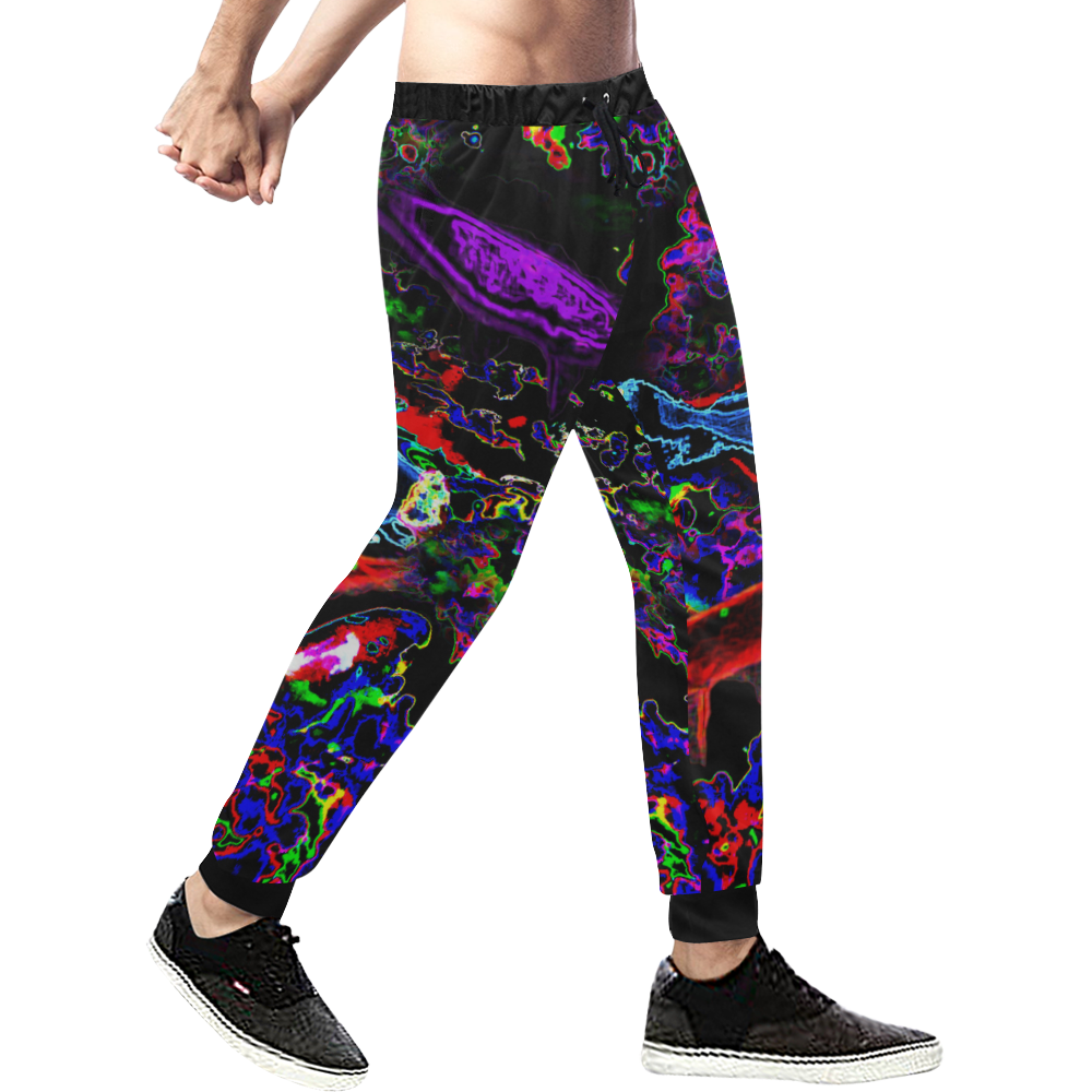 Neon Koi Men's All Over Print Sweatpants (Model L11)