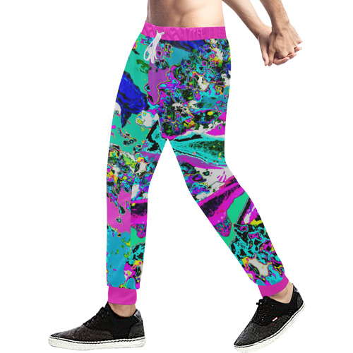 Neon Koi (Pastel) Men's All Over Print Sweatpants (Model L11)