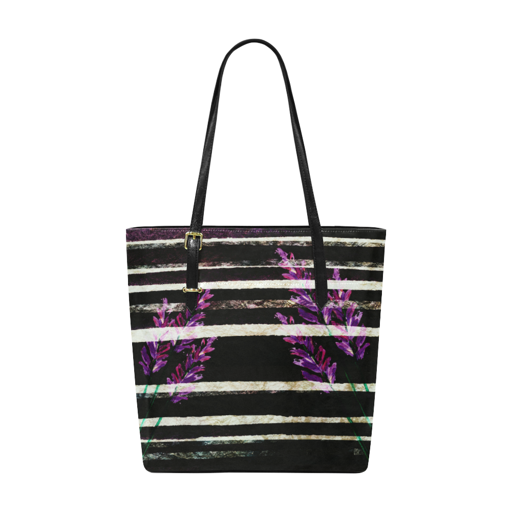 purple flower Euramerican Tote Bag/Small (Model 1655)