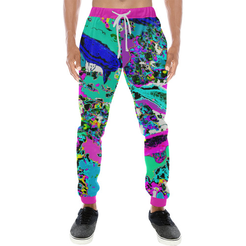 Neon Koi (Pastel) Men's All Over Print Sweatpants (Model L11)