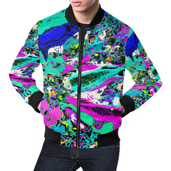 Neon Koi (Pastel) All Over Print Bomber Jacket for Men (Model H19)