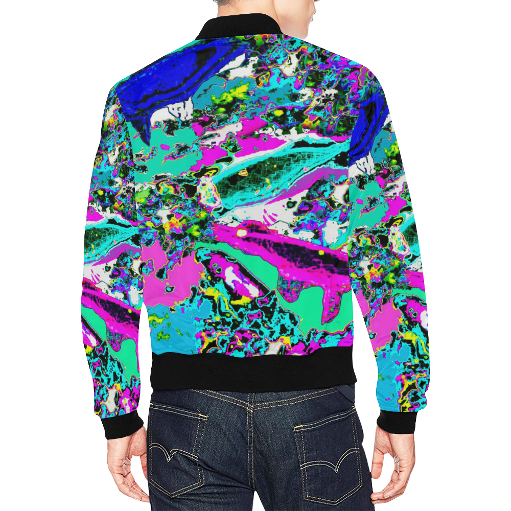 Neon Koi (Pastel) All Over Print Bomber Jacket for Men (Model H19)