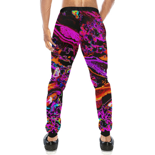 Neon Koi (Pink) Men's All Over Print Sweatpants (Model L11)