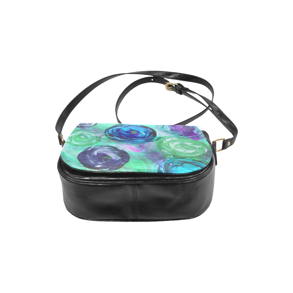 ink roses Classic Saddle Bag/Small (Model 1648)