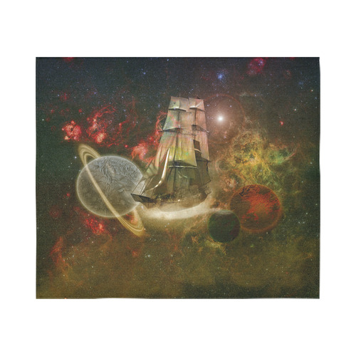 Star Ship Cotton Linen Wall Tapestry 60"x 51"