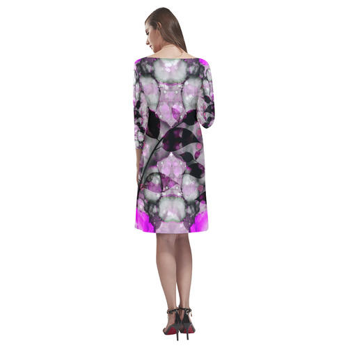 ultra violet c Rhea Loose Round Neck Dress(Model D22)