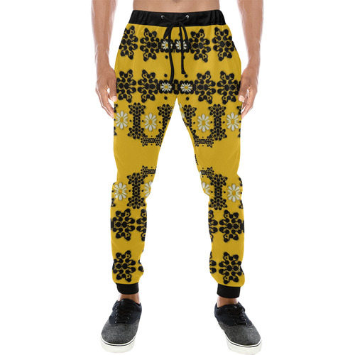 Ornate circulate is festive in flower decorative Men's All Over Print Sweatpants (Model L11)