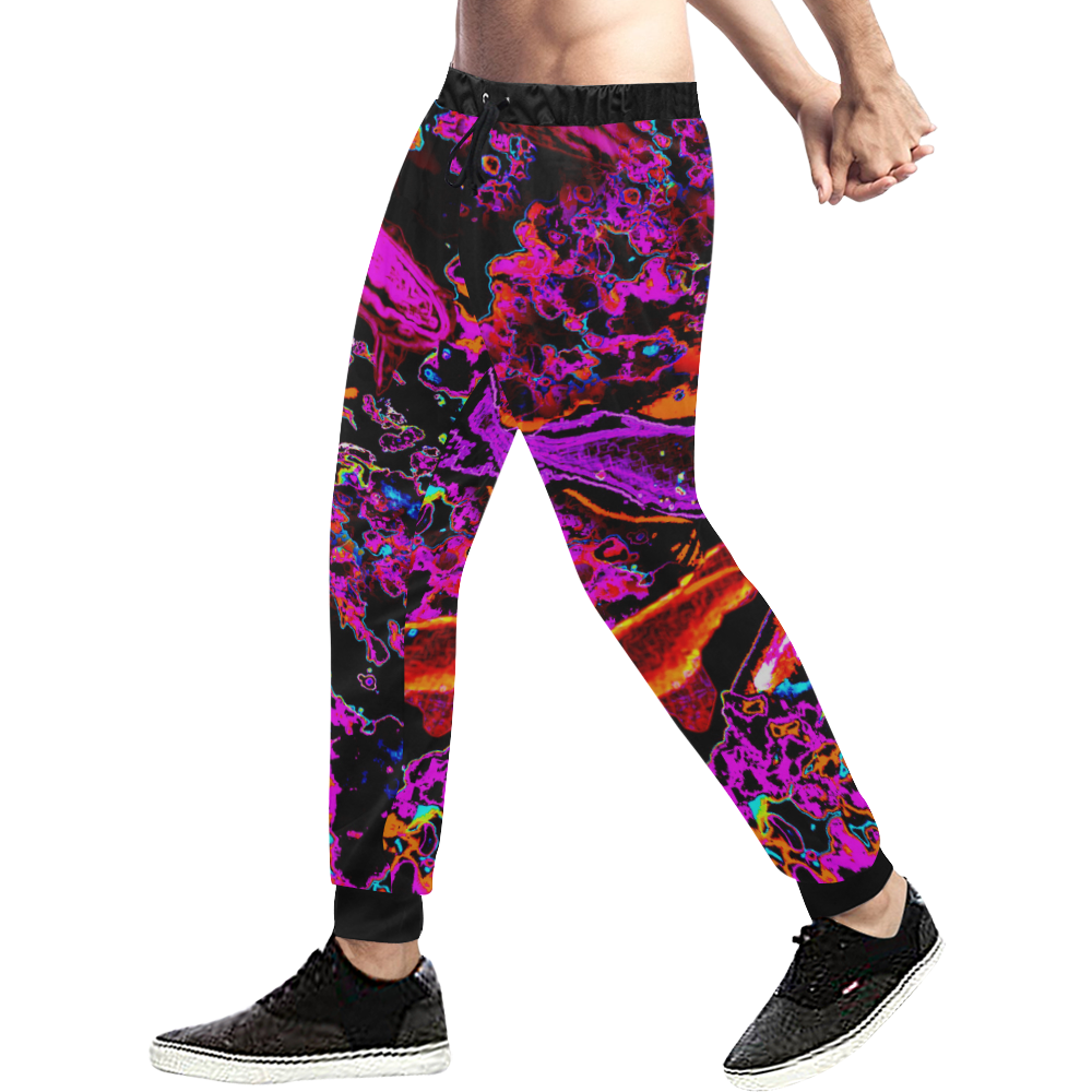 Neon Koi (Pink) Men's All Over Print Sweatpants (Model L11)