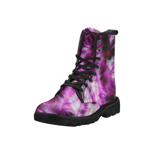 purple smoke Martin Boots for Women (Black) (Model 1203H)