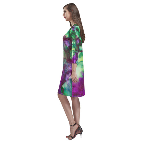 ink forest Rhea Loose Round Neck Dress(Model D22)