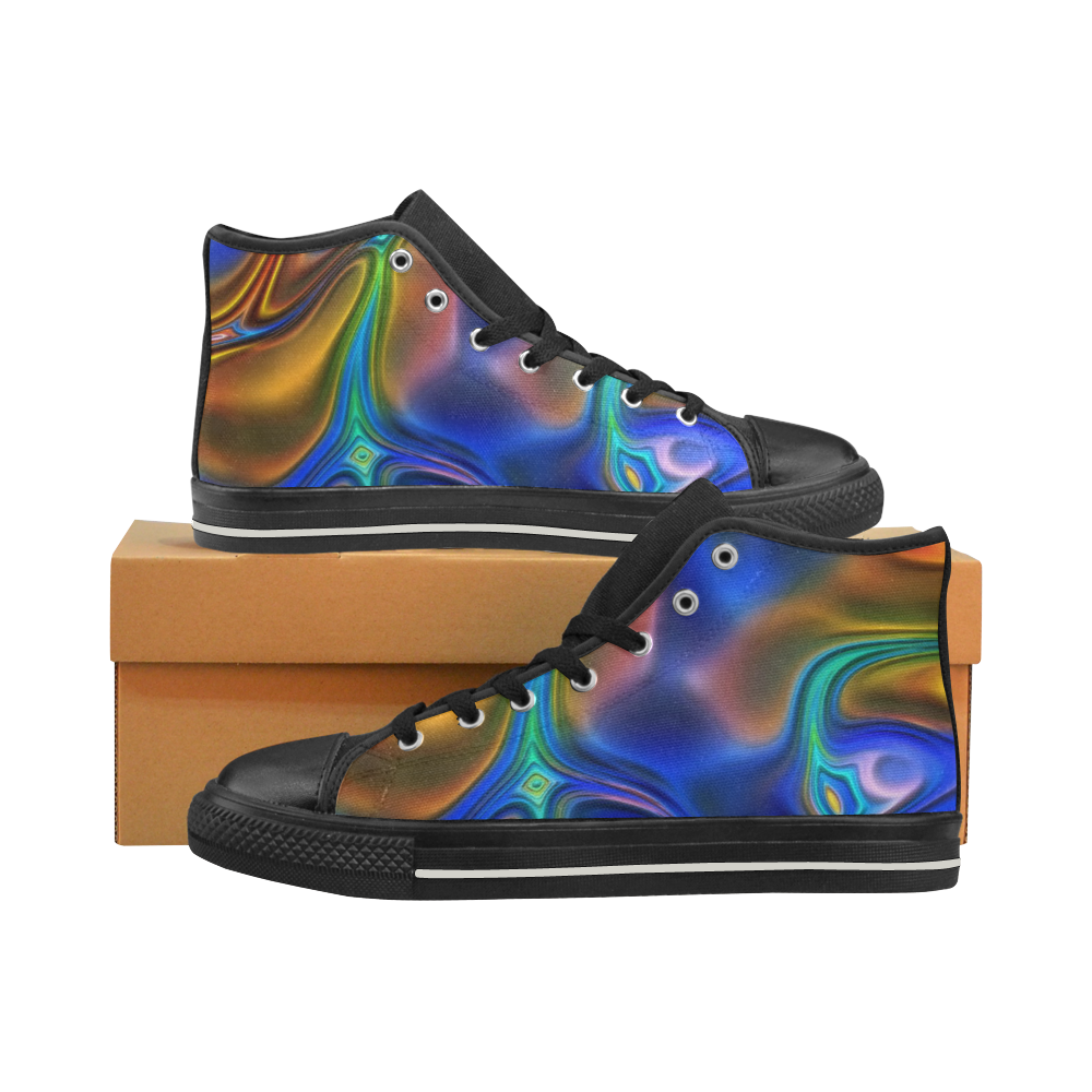 energy liquids 6 by JamColors Women's Classic High Top Canvas Shoes (Model 017)