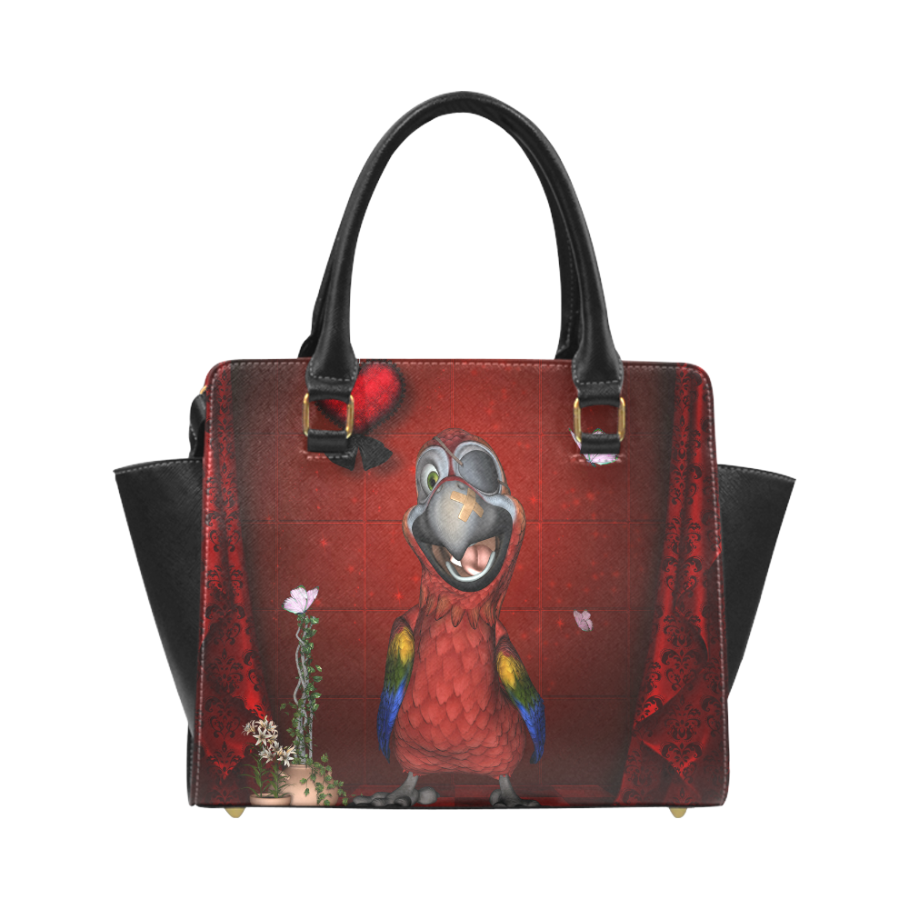 Funny, cute parrot Classic Shoulder Handbag (Model 1653)