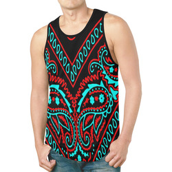 blue and red bandana 1 New All Over Print Tank Top for Men (Model T46)