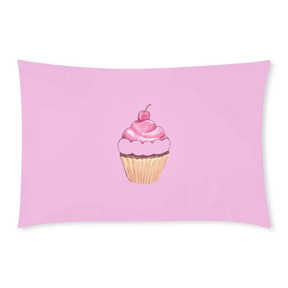 Duvet Cover 2 Pillowcases Pink Cupcakes custom design by Tell3People 3-Piece Bedding Set
