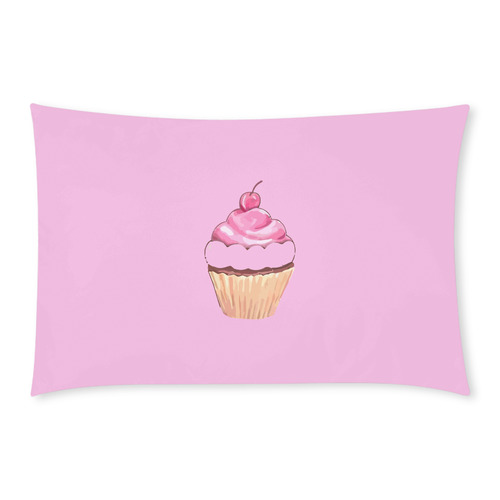 Duvet Cover 2 Pillowcases Pink Cupcakes custom design by Tell3People 3-Piece Bedding Set