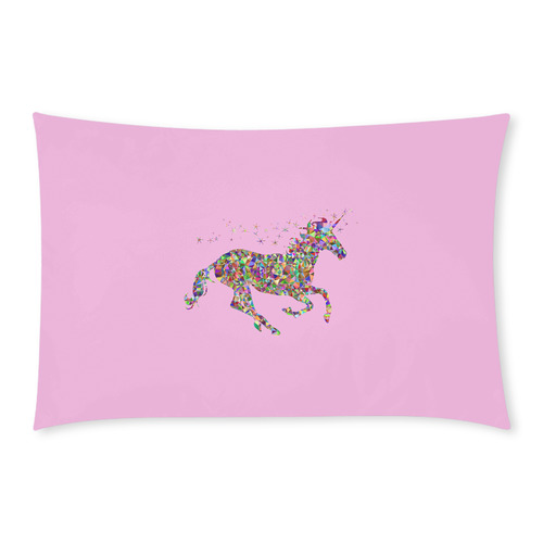 Duvet Cover 2 Pillows Pink Unicorn custom design by Tell3People 3-Piece Bedding Set