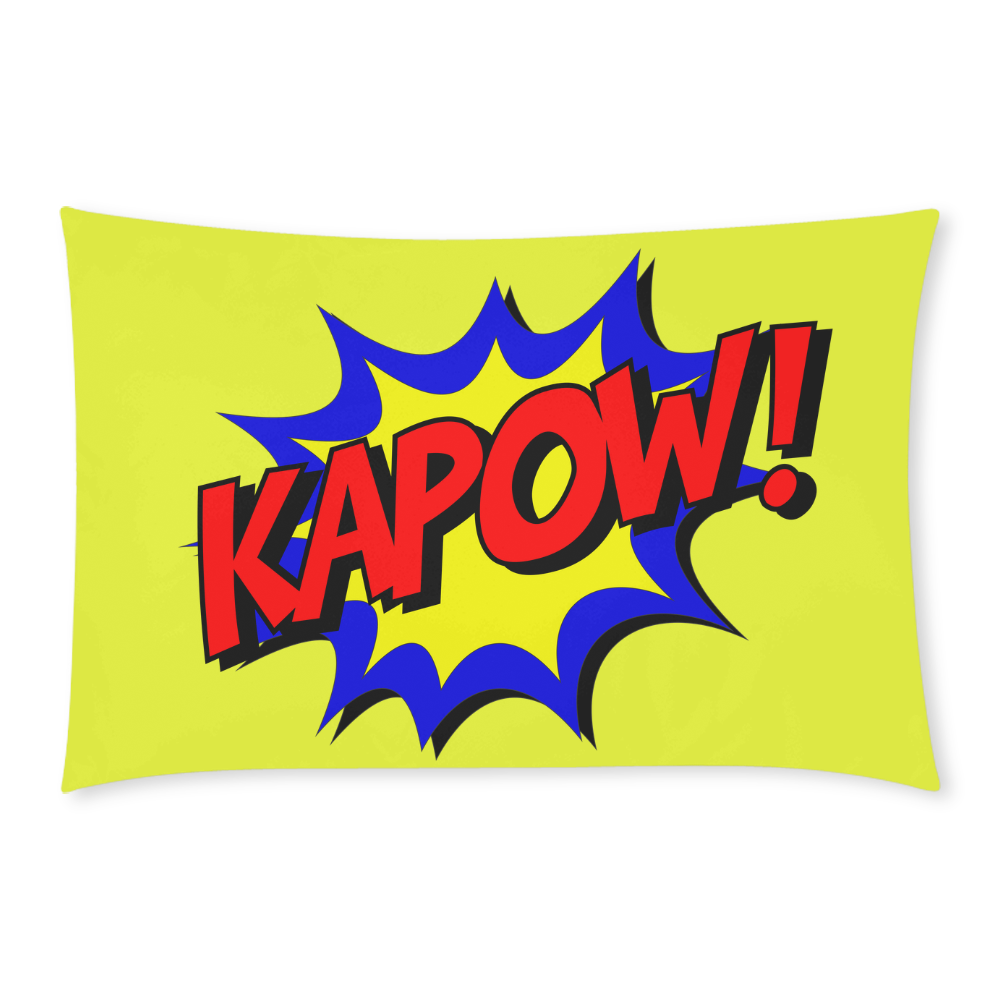 Duvet Cover 2 Pillows Comic Book Pow Zap Kapow custom design by Tell3People 3-Piece Bedding Set