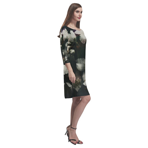 dark-flowers Rhea Loose Round Neck Dress(Model D22)