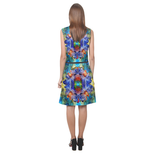 ink-flower Eos Women's Sleeveless Dress (Model D01)