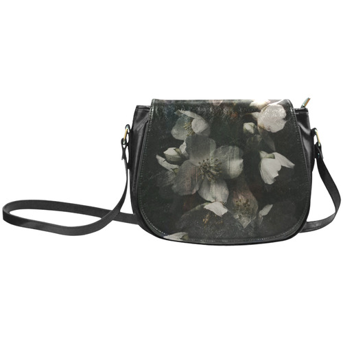 dark-flowers Classic Saddle Bag/Small (Model 1648)