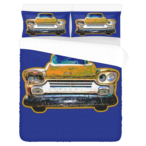 Duvet Cover 2 Pillowcases Chevrolet Classic Car custom design by Tell3People 3-Piece Bedding Set