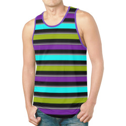 retro stripe 1 New All Over Print Tank Top for Men (Model T46)