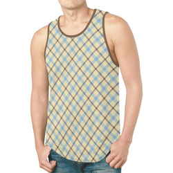 Plaid 2 plain tartan New All Over Print Tank Top for Men (Model T46)