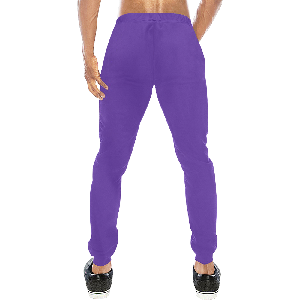 Deep purple ultraviolet Men's All Over Print Sweatpants (Model L11)